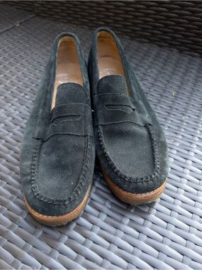 Brooks Brothers Red Fleece Black Suede Penny Loafers Men’s Size 9D